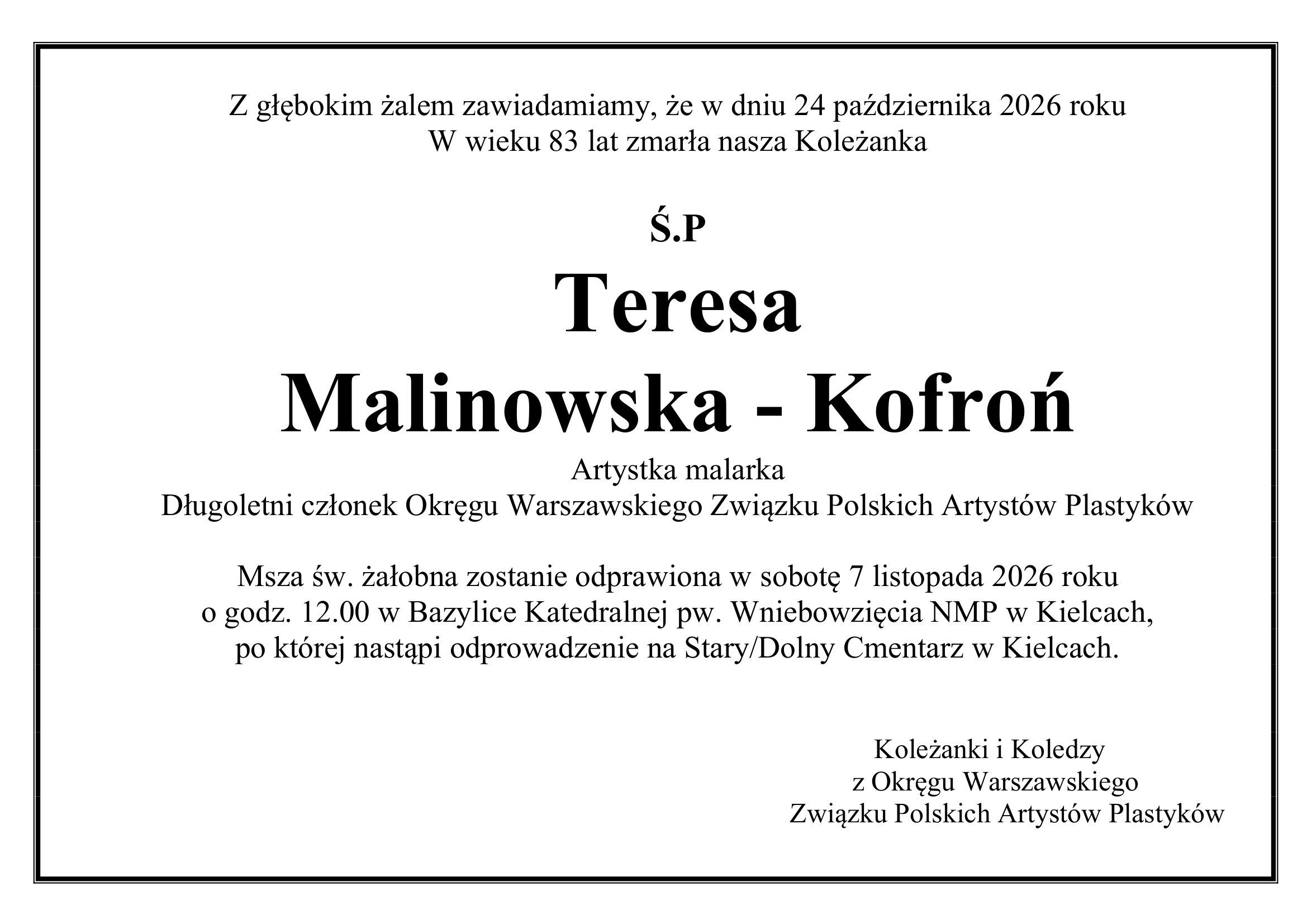 klepsydra Malinowska Kofroń 1